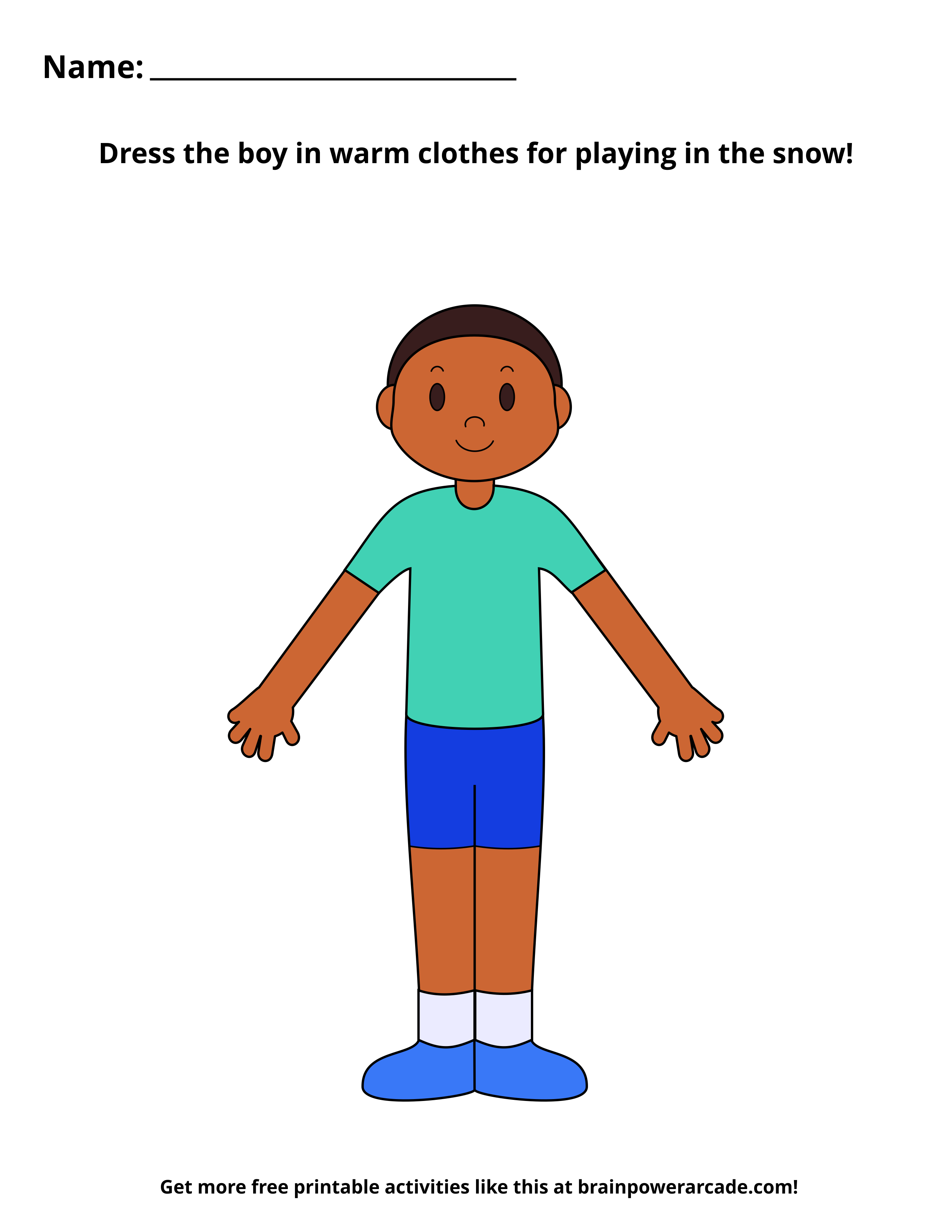 Dress the Boy in Clothes for Snowy Weather (Page 1)