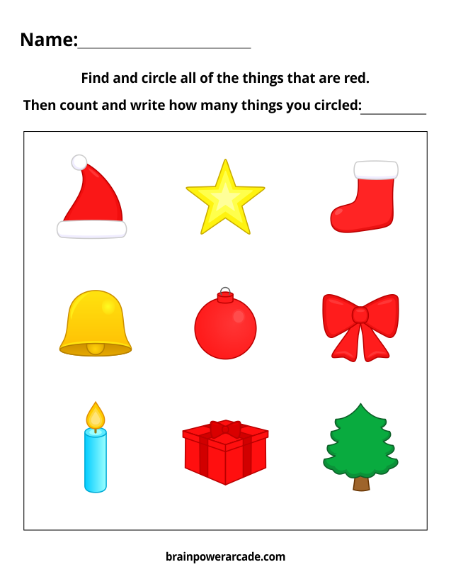 Find and Circle Things That are Red