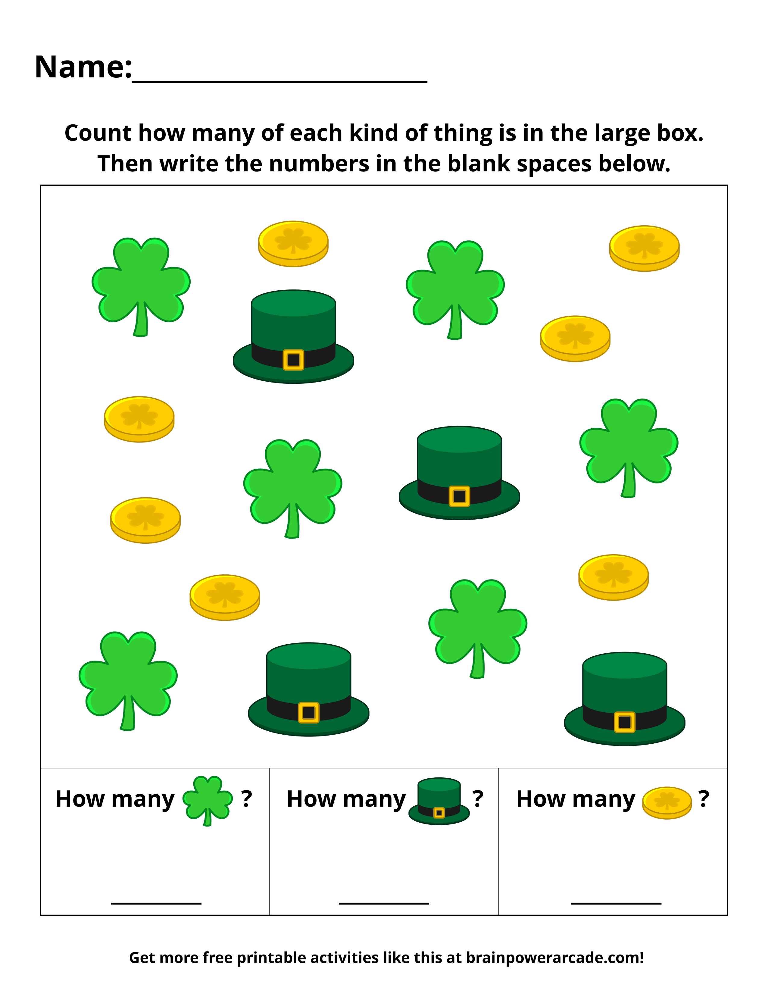 Count Saint Patrick's Day Items